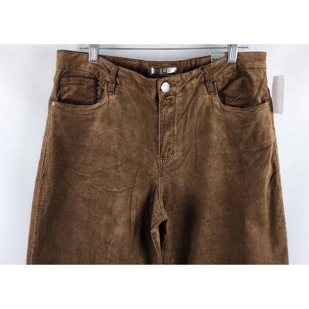 Kut From The Kloth Jeans Women 14 Brown High Rise Meg Wide Leg (36x30) NWT - Picture 2 of 14
